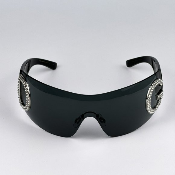 D&G DG2298B 05/87 Sunglasses Black Dark Grey Rimless Pillow Women - Picture 3 of 8